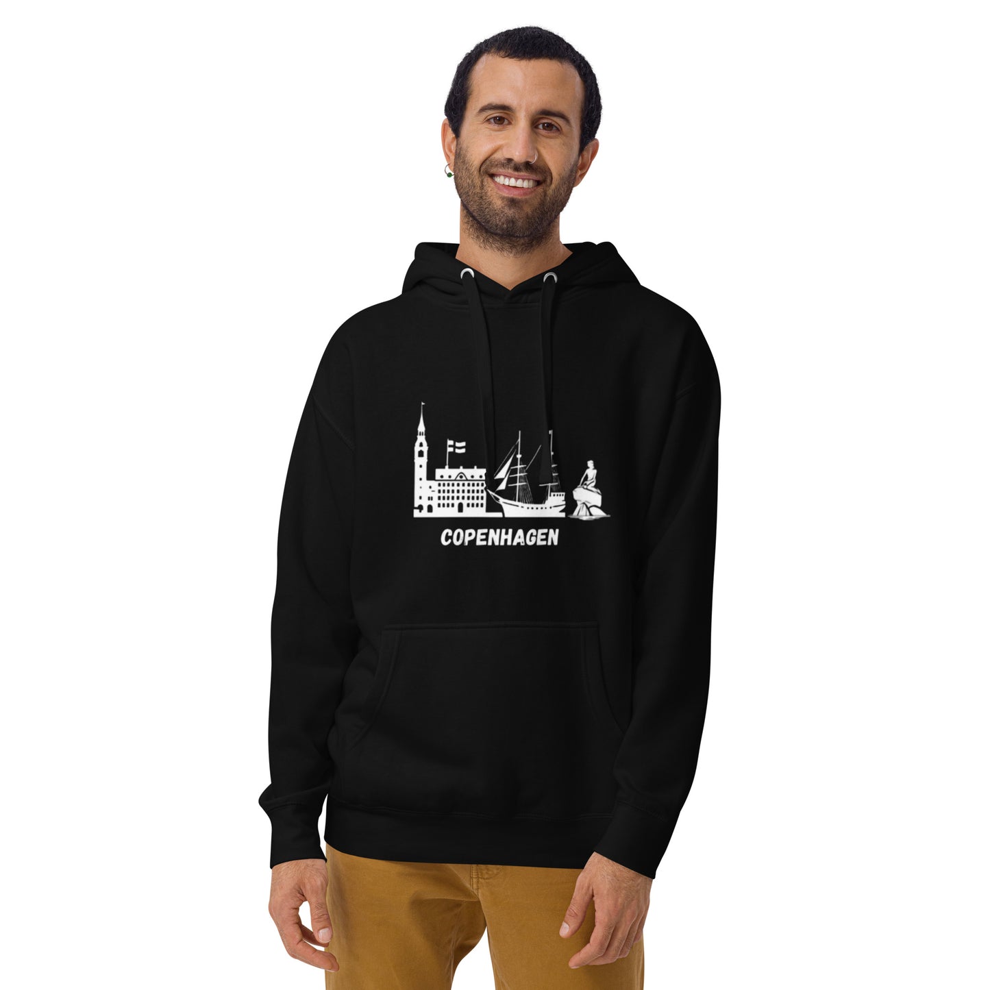 Copenhagen Skyline Hoodie - Iconic City Silhouette Cozy Streetwear