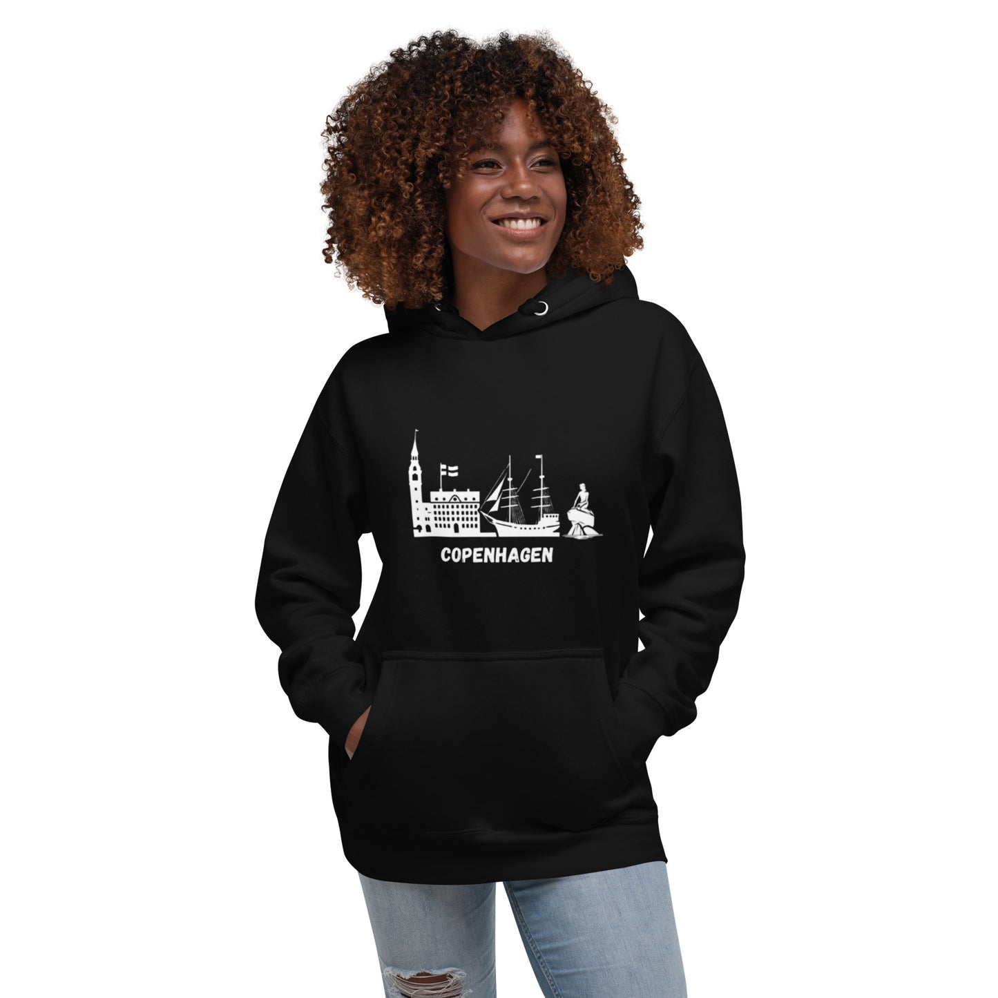 Copenhagen Skyline Hoodie - Iconic City Silhouette Cozy Streetwear