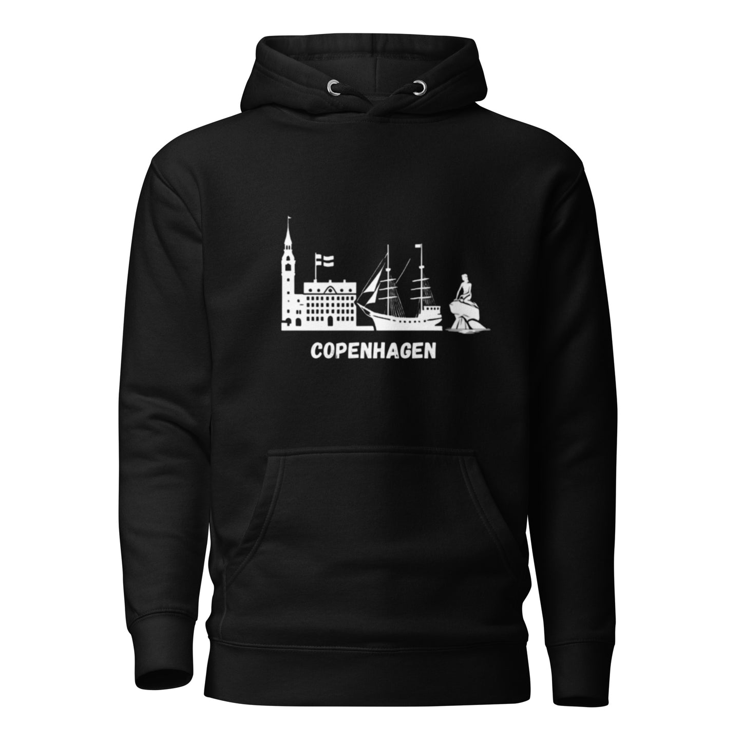 Copenhagen Skyline Hoodie - Iconic City Silhouette Cozy Streetwear