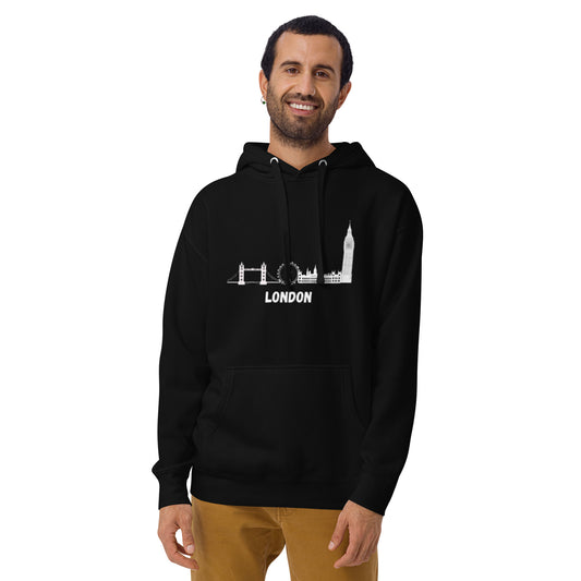 London Skyline Hoodie - Classic City Silhouette Premium Streetwear