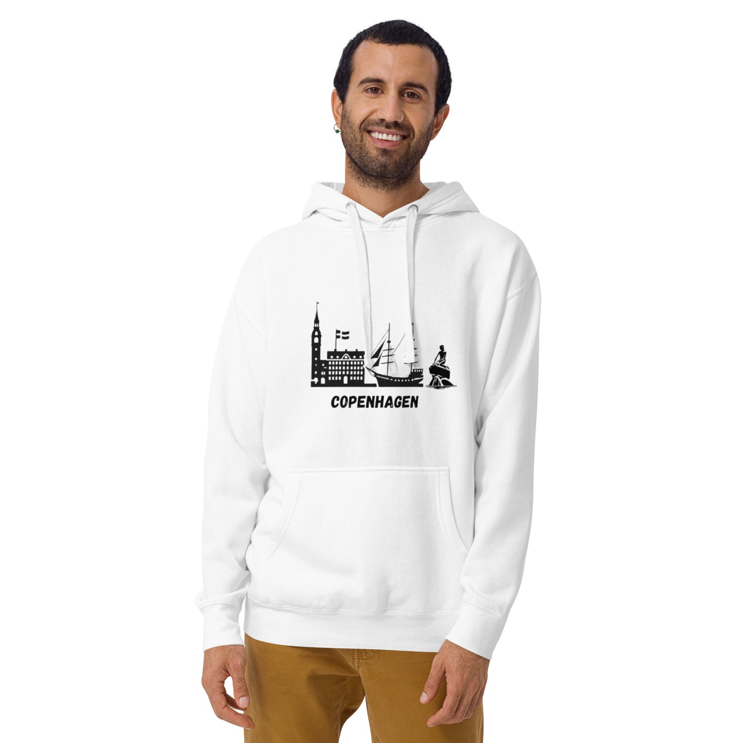 Copenhagen Skyline Hoodie - Iconic City Silhouette Cozy Streetwear