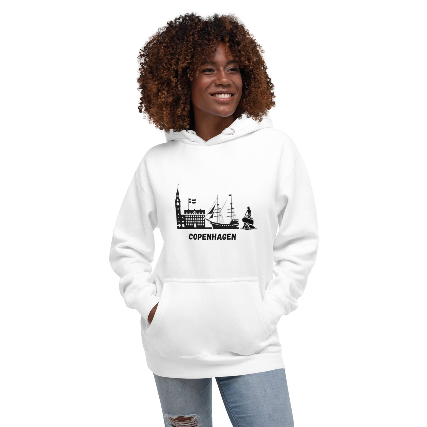 Copenhagen Skyline Hoodie - Iconic City Silhouette Cozy Streetwear