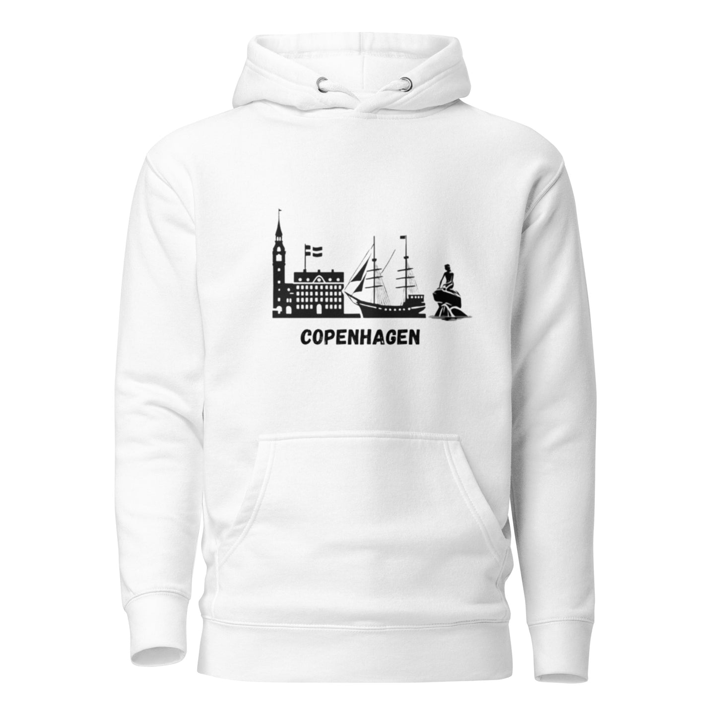 Copenhagen Skyline Hoodie - Iconic City Silhouette Cozy Streetwear