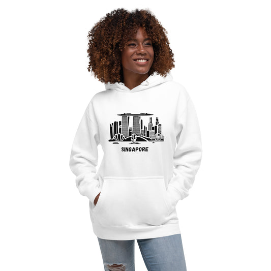 Singapore Skyline Hoodie - Iconic City Silhouette Cozy Streetwear